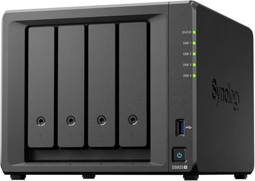 DiskStation DS925+ - NAS de 4 bahías con 2.5 GbE, Ampliable a 9 bahías, Almacenamiento en caché SSD M.2...