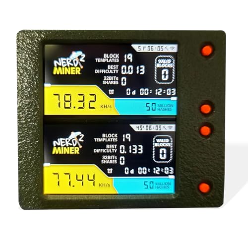 NerdMiner V2 Plus Versión 78KH/s*2 T-Display S3 1.6.3 Bitcoin Solo Lottery Miner S19 Mini Win 6.25 BTC con...