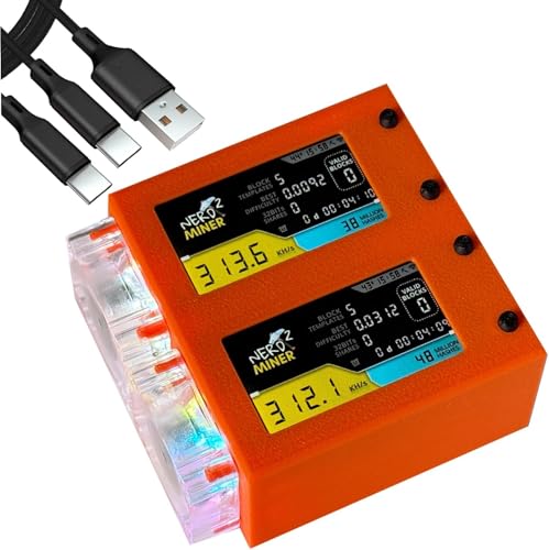 NerdMiner V2 Plus Versión 300KH/s*2 T-Display S3 1.6.3 Bitcoin Solo Lottery Miner S19 Mini con bajo consumo...
