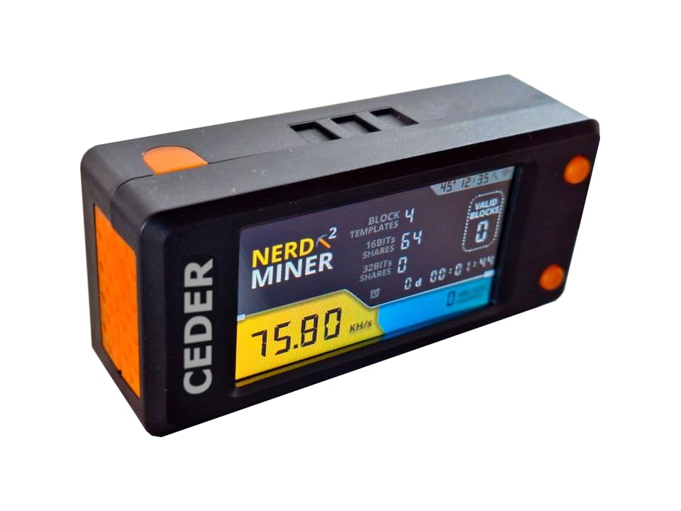 CEDER - Nerdminer V2 Minería Bitcoin BTC Miner Fácilmente BTC Nerd Miner Listo para Trabajos ya ensamblado...