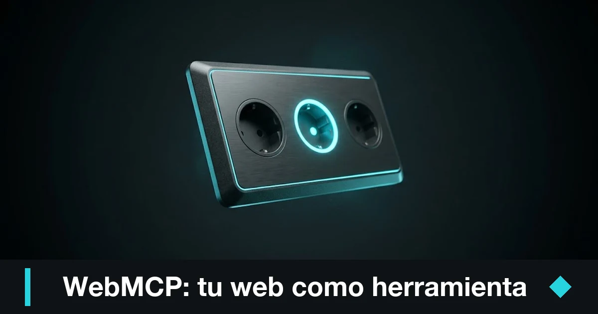 TRAE.AI en 2026: ¿la mejor alternativa gratuita a Cursor? 1 WebMCP: placa de conexiones con un conector iluminado, metáfora de una web que ofrece herramientas a agentes de IA